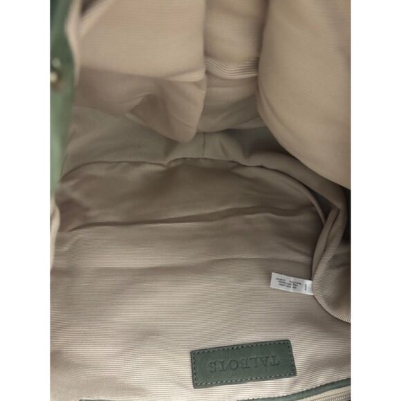 Talbots Suede Saddle Hobo Duffel Bag Large Moss Green Giftable NWOT - Picture 9 of 9